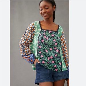 Maeve by Anthropologie printed blouse NWT